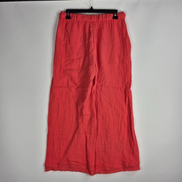 Eileen Fisher Womens Wide Leg Pants orange Organic Cotton Size XS